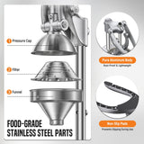 Manual Juicer, AMOHEE Stainless Steel Orange Juicer Squeezer for Citrus Lemon Pomegranate, Easy to Use & Clean Countertop Hand Press