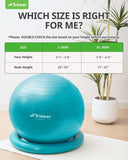 Trideer Yoga Ball Chair with Base - Stability & Fitness Ball Seat for Home Office, Pregnancy & Workout Trideer
