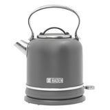 Haden Chelsea 1.7-Liter Stainless Steel Electric Kettle, Hot Water Kettle with 360-Degree Base and Auto Shutoff, Grey & Chrome