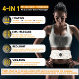 abs Stimulator Abdominal Massager with Heat & Redlight & Vibration & Electric Muscle Stimulator, Tactical x abs Toner Belt for Belly Fat Burning Stomach Cellulite, Lower Back Massagr for Pain Relief