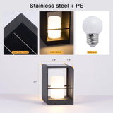 MVBT 11" Tall Solar Lanterns, 3000K LED Outdoor Table Lamp Waterproof, Modern Solar Floor Lamp, Landscape Outdoor Lights Solar Powered Lantern, Dusk to Dawn Patio Light for Yard Deck Path Garden Pool