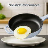 Best Choice Products Non-Stick Pot & Pan Cookware Set, Cast Iron, 2Qt Skillet W/Lid, 10" Grill Or Griddle Pan W/Press, 6Qt Enameled Dutch Oven