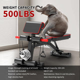 Adjustable Weight Bench,Utility Workout Bench Foldable Incline Decline Benches for Home Gym Full Body Workout,Load 330LBS K KiNGKANG