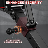 GIKPAL Adjustable Weight Bench, Foldable Workout Bench for Home Gym, Incline Decline Flat Exercise Bench Press for Full Body Strength Training w/Extended Headrest and Leg Extension (Black - New GIKPAL