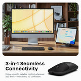 Satechi Slim EX Wireless Mouse, Multi-Device Bluetooth & 2.4GHz Connection for macOS, Windows