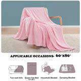 NEWCOSPLAY Super Soft King Blanket Pink Premium Silky Flannel Fleece Leaves Pattern Lightweight Bed Blanket All Season Use (Pink, King(90"x110"))