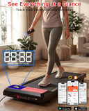 2.5 HP Quiet Under Desk Treadmill with 8% Incline, 265 lbs Capacity – Portable Compact Treadmill for Home Office & Small Spaces, 15" x 35.4" Belt