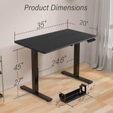 Stand Up Desks [35 x 20 Inch] - Ergonomic Sit Stand Desk Rising Desks for Home Office Computer Desk