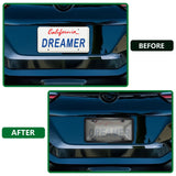 2 Pcs Clear License Plate Covers and Frames,Transparent License Plate Holders with Screws & Caps,Rust-Proof Auto Licenses Plates Protector Shields for Standard US Plates
