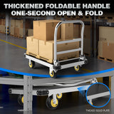 Extra Large Platform Truck Cart, 44 x 28 Heavy Duty Push Cart Dolly 2500 LBS Capacity