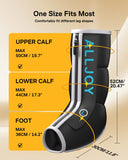 ALLJOY Fathers Mothers Day Gifts, Leg Massager with Heat and Compression, Sequential Leg Compression Massager Boots w/ 2 Heat 4 Mode 4 Intensity, Leg Massager for Circulation and Pain Relief FSA