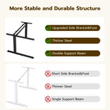 L Shaped Electric Standing Desk - 59x40 Inch Reversible Corner Sit Stand Desk with Hook&Cup Holder,Electric Height Adjustable Table