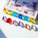 H&D HYALINE & DORA 10pcs Bauhinia Crystal Suncatcher Prisms Chandelier Beads Replacement 38mm Hanging Crystals Ornament Pendant for Window Wedding Party Decor,Pink