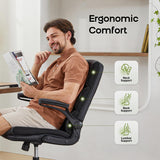 Office Chair Adjustable Desk Chair Mid Back Executive Comfortable Bonded Leather Ergonomic Back