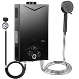 sexaoalx Tankless Water Heater, 4.74GPM 18L Tankless Water Heater Propane, Outdoor Portable Gas Hot Water Heaters with Digital Display, Fast Constant Temperature Water Heaters For Camping Trips 1 Set