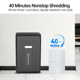 24-Sheet Cross Cut Paper Shredder P-4 Security with 8.9 Gal Pull-Out Bin