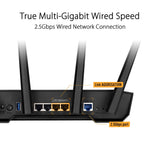 ASUS Tuf Gaming Ax3000 V2 Wireless Router Gigabit Ethernet, W128823798 (Router Gigabit Ethernet Dual-Band (2.4 Ghz / 5 Ghz) Black, Orange)