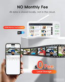 ACEBELL Smart Wireless Doorbell with Camera and 5-inch Monitor, WiFi Video Doorbell Intercom System with PIR Motion Detection, APP Control, Local Storage, No Subscription, Night Vision