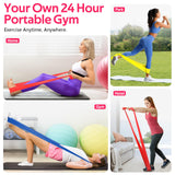 Resistance Bands for Working Out, Exercise Bands for Physical Therapy, Stretch, Recovery, Pilates, Rehab, Strength Training and Yoga Starter Set RENRANRING