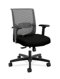 Lumbar Support, Synchro‑Tilt Desk Chair with Wheels for Home Office or Computer Use, Black Frame