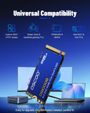 OSCOO 2TB M.2 2242 NVMe SSD PCIe Gen4 x4, Up to 4800MB/s, 3D NAND Internal SSD with Graphene Cooling, for Laptop, Ultrabook, Lenovo ThinkPad, Dell Latitude, Intel NUC, Mini PC,Embedded Systems