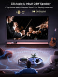 Smart 4K Projector with Certified Apps,GTV,WIFI6&Bluetooth,2400ANSI Lumen Ultra HD Daytime Projector,ToF Auto Focus,DB Audio,HDR10,NFC,HDMI ARC,1.26 Throw Ratio for Home Theater Outdoor Movie