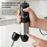 Megawise HB-2035 5-in-1 Immersion Hand Blender, 800W Ultra-Powerful Stick Blender with Variable Speed & Turbo, Stainless Steel Shaft, Includes Whisk, Frother, Chopper Bowl & 600ml Beaker