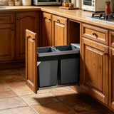Pull-Out Trash Bin for Cabinet Door, PP Material, Heat & Cold Resistant, with Handle Design, Ideal for Kitchen, Office, Bathroom, Space-Saving Solution