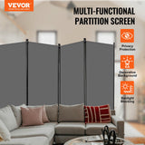 Room Divider, 4 Panel Room Divider, 136" W Folding Privacy Screen and Portable Partition Divider for Room Separation