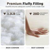 Belord Luxury 6" Thick Outdoor Cushion 5 Set - 24 x24 Inch 28D Sponge Filling Fade-Resistant Chair Cushion