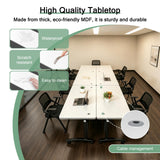 Conference Room Table,White Training Table with Modesty Panel,4pcs 47.2in