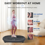 EILISON FitMaxx 3D XL Vibration Plate Exercise Machine - Whole Body Workout Vibration Platform w/Loop Bands - Lymphatic Drainage Machine for Weight Loss, Shaping, Recovery (Fitmaxx Black)