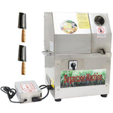 HQHAOTWU Sugar Cane Juicer Electric Sugarcane Juice Machine Vertical Sugar Cane Ginger Juicer 4 Stainless Steel Rollers Sugarcane Juice Press Extractor with Transformer 24V DC or 110V AC