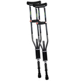 York Nordic - Spring Cushion Crutches Perfect for Sports Injuries and Travel - Heights 4'7" to 6'6" - Adjust Down to 22" for Travel
