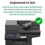 Lexmark MX721ade Monochrome Laser Printer, Integrated Duplex, 7-inch Color Touch Screen, Energy Star