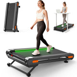 Vitalwalk Walking Pad Treadmill with Incline, 43"x18" Wide Full Deck, Auto Incline, Portable Under Desk Treadmills for Home Office, 4-Way Mobility & Vertical Store, Heavy Duty, APP, Grey, Extra Large