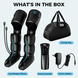 TGS Leg Massager with Heat and Compression FSA, Full Leg Massager for Circulation and Pain Relief, Professional Leg Recovery System, Compression Boots with 3 Heat 3 Intensities