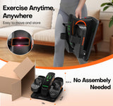 Under Desk Elliptical Machine, Upgraded 6 Adjustable Resistance &15 Speeds Electric Elliptical Leg Exerciser while Sitting for Seniors with Forward & Reverse Direction, Touch Screen and Remote Control