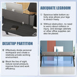 4-Person Cubicle Workstation Desk with Cable Grommet, 94.5 L×47.2 W×29.5 H Inches Large Modular Office Desk with Detachable Panel
