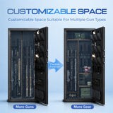 20 Biometric Gun Safe for Home Tactical Reserve Fits Up to 51" Scoped Rifles,Dual-Direction Adjustable Gun Rack, Customizable Interior Layout & Ammo Storage Cabinet with Tactical Door Organizer