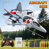 Remote Control Airplane Drone for Kids Ages 4-6-8-10-12, RC Plane Jet Drone with One Key Take Off-Landing, Headless Mode, 360° Flip for Kids Boys Beginners, Outdoor Flying Toys Birthday Gifts for Boys