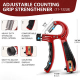 13 PCS Grip Strength Trainer Kit, Hand Gripper Strengthener, Forearm Strengthener, Finger Strengthener, Finger Exerciser, Stress Relief Ball, Forearm Workout Ring for Muscle Building and Injury Recover Navona