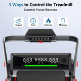 Ecogou Walking Pad Treadmill with Incline and Handle Bar, 3 in 1 Foldable Treadmills for Home Office, 365lbs Portable Compact Under Desk Treadmill