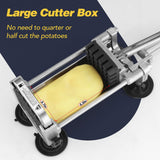 French Fry Cutter, Ruooson Professional Potato Cutter Slicer with 1/2 In & 1/4 In Stainless Steel Blades,Great for Whole Potatoes Carrots Cucumbers.