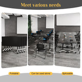 Folding Conference Table with Wheels,2 Pack Conference Room Tables,Mobile Meeting Training Table for Office