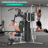 ULTRA FUEGO Multifunctional Home Gym Equipment Workout Station with Pulley System, Arm, and Leg Developer for Full Body Training (1186L Black Home Gym Station with Power Tower)