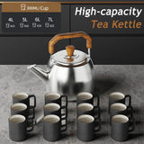 316 Stainless Steel Whistling Water Kettle for Stove Top, Large Capacity Tea Kettle with Handle, Hot Water Fast to Boil Tea Pot, Classic Kitchen Stovetop Kettle(4L/4.2 Quarts, Glossy)