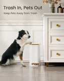 Cesun Small Bathroom Trash Can with Lid Soft Close, 5 Liter/1.3 Gallon Stainless Steel Garbage Can with Removable Inner Bucket, Step Pedal