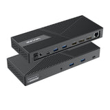 WAVLINK Docking Station 3 Monitors, 12-in-1 DisplayLink Docking Station with 100W PD Charging Triple 4K@60Hz HDMI+DP Gigabit Ethernet 5Gbps USB 3.0 Audio for Dell/HP/Lenovo/MacBook Neo