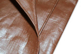Tarp 50x100 Feet 10 Mil Heavy Duty Waterproof Tarp, Large Multipurpose Cover with Brass Grommets and Reinforced Edges, UV Resistant Thick Poly Tarps for Outdoor Camping Tent Pool Car, Brown/Silver